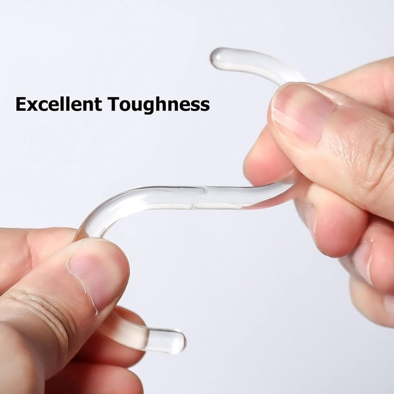 Ulable Premium Plastic Shower Curtain Rings Shower Curtain Hooks Gliding on Standard Shower Rods Easy Snap Closure (C Shape,Clear,24Pcs) - Image 5